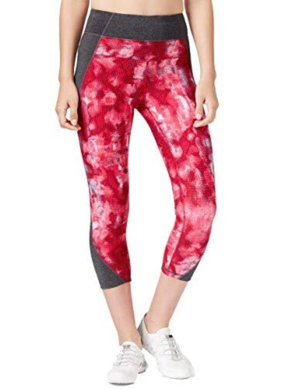 Calvin Klein Womens Printed Compression Cropped Leggings